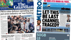 newspaper-headlines:-arms-industry-on-'war-footing'-and-channel-tragedy