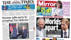 newspaper-headlines:-'starmer-splits-party'-and-'no-royal-reunion'