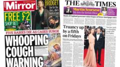 newspaper-headlines:-'whooping-cough-warning'-and-friday-'truancy-up'